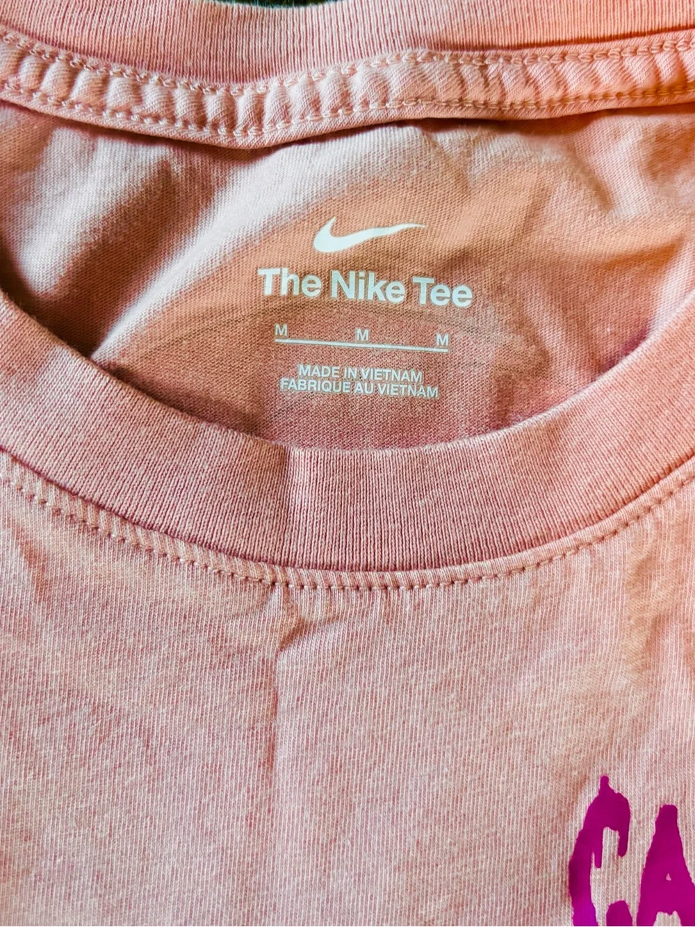 Nike Girls Medium Basketball Long Sleeve Coral Crewneck Tee